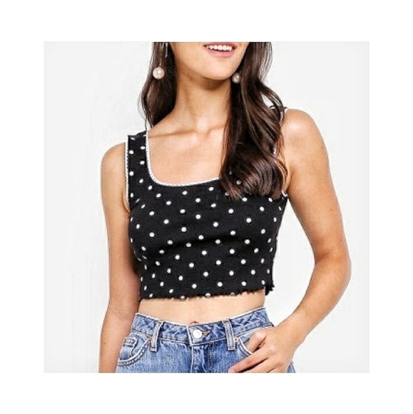 NEW Topshop | Crop‎ Polk dot Tank Top 4 - Picture 2 of 13